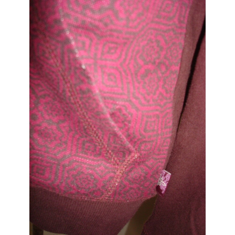 New NWT Prana Kasey Jacket S Rich Cacao Burgandy Hoodie Full Zip Pock Red Brown - Picture 4 of 4